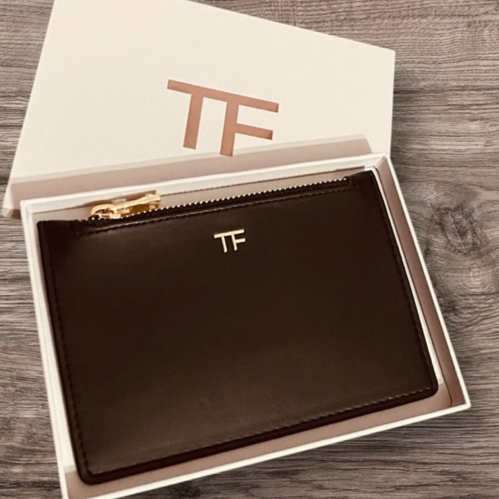 TOM FORD Beauty Black Zip Pouch NIB